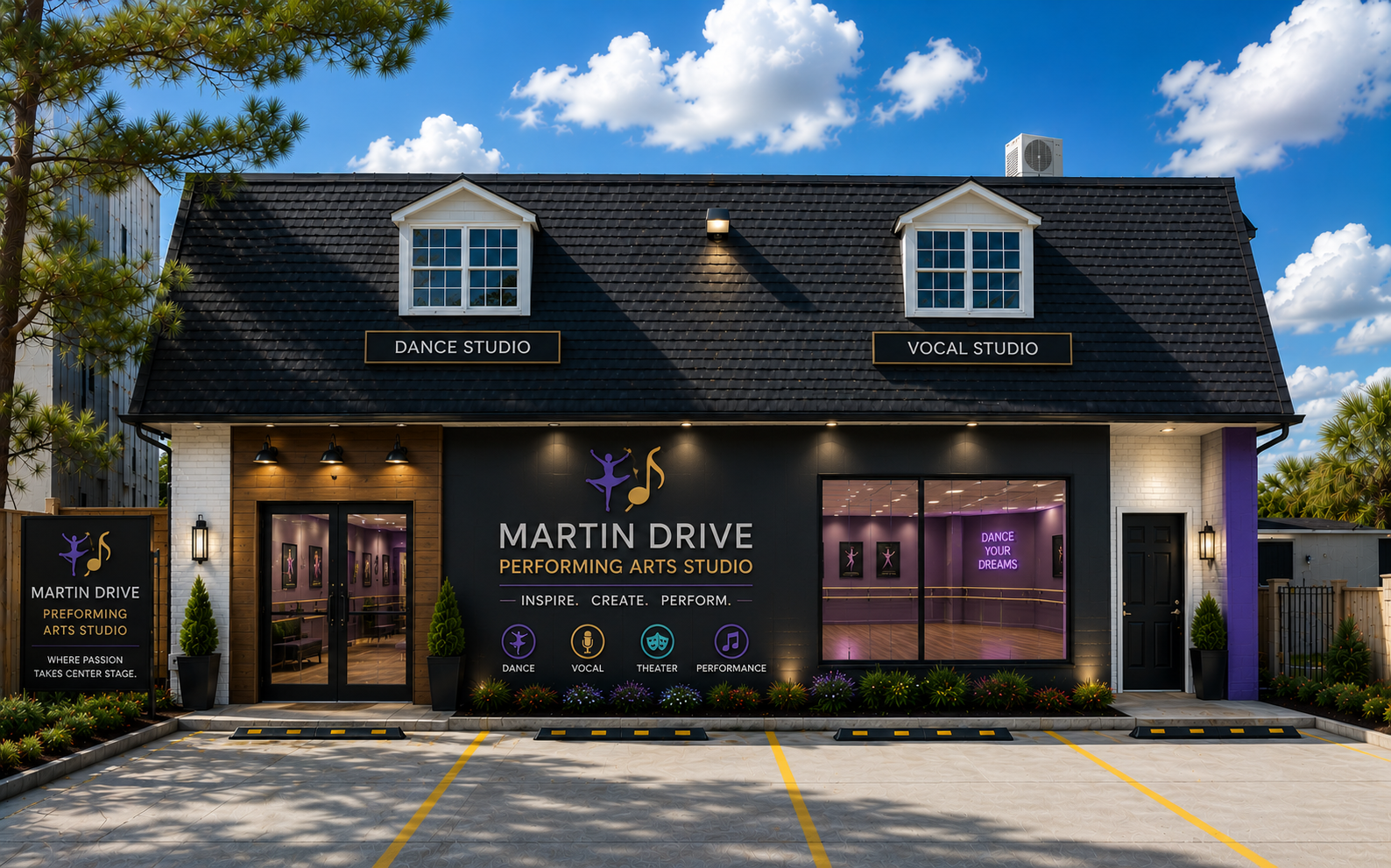 Conceptual exterior rendering for Performing Arts